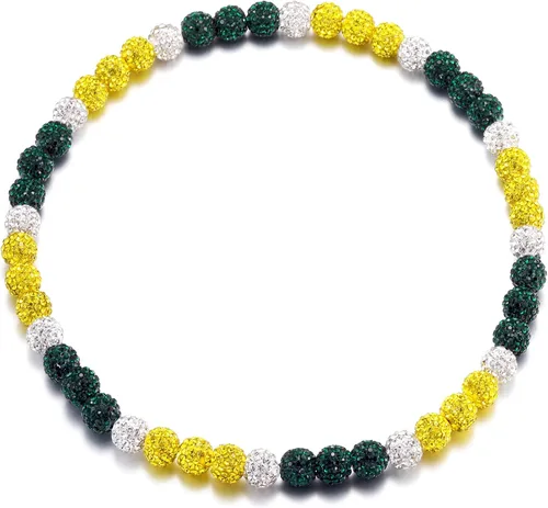 Miniatura 44 de SKQIR Collar de Cuentas de Béisbol para Hombres Bling Accesorios de Goteo de Béisbol con Diamantes de Imitación Brillantes para Hombres Colección