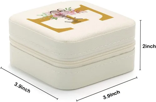 Miniatura 43 de Joyero de regalo para dama de honor, pequeño estuche de viaje personalizado de piel sintética portátil, cajas de propuestas de dama de honor, mini