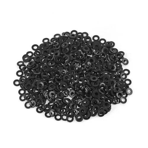 HELIFOUNER 500 Piezas de Arandelas Planas M2, Acero Negro Chapado en Zinc, Diámetro Interior 2mm, Diámetro Exterior 5mm, Grosor 0.3mm, Arandelas de