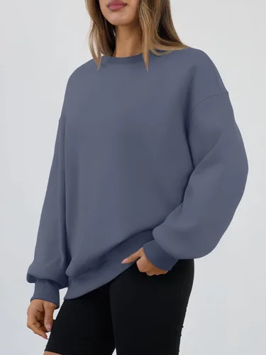 Miniatura 3 de Trendy Queen - Sudaderas para mujer, sudaderas con capucha de gran tamaño, cuello redondo, suéteres cómodos para otoño e invierno, ropa a la moda