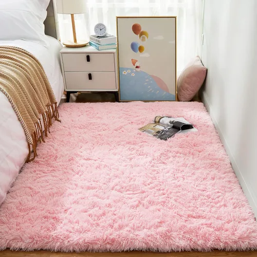 Miniatura 57 de Ophanie Alfombra Verde de Césped, Alfombras de Área para Dormitorio, Alfombra Shag Esponjosa de 4x6 pies, Suave Peluda Afelpada Linda para Niños 7