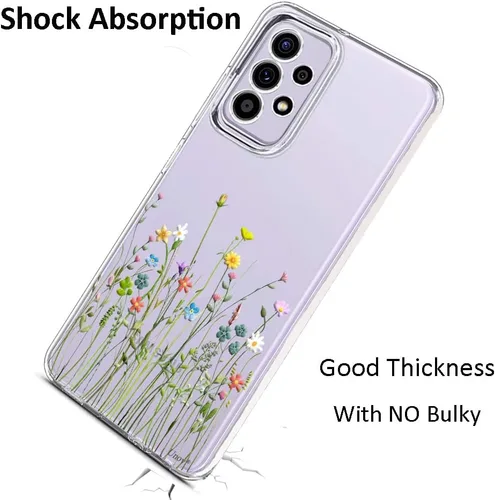 Miniatura 6 de Unov Funda diseñada para Galaxy A53 5G, funda transparente con [patrón antideslizante en relieve], protección delgada a prueba de golpes