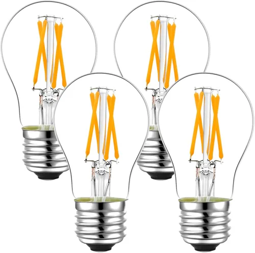 LiteHistory Bombilla LED A15 regulable de 4 W igual a 40 W, bombilla LED E26, AC120V, bombilla LED vintage Edison para bombillas de ventilador de
