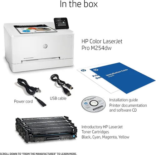 Miniatura 5 de Impresora láser inalámbrica a color HP LaserJet Pro M254DW