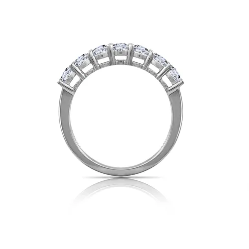 Miniatura 2 de Tienda Essentials Anillo de plata de ley con 7 piedras hecho con circonita cúbica de elementos infinitos (anteriormente colección Tienda)