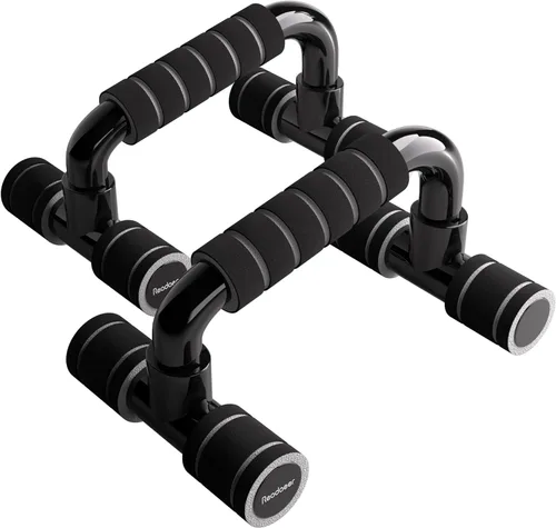 READAEER Barras de Flexiones para Gimnasio, Equipo de Ejercicio, Fitness, 1 Par de Mangos de Flexiones con Agarre de Espuma Acolchada y Estructura