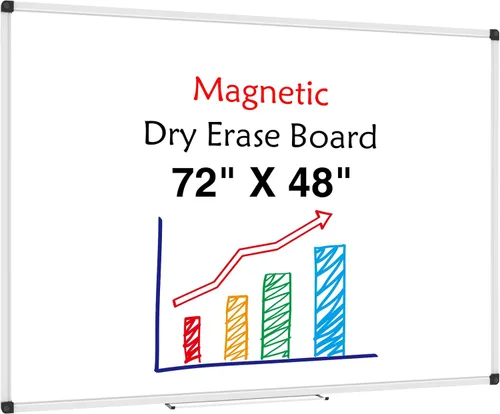 Miniatura 28 de XBoard Pizarra blanca magnética de borrado en seco de 24 x 18 pulgadas, pizarra blanca de doble cara para pared con bandeja de marcadores, tablero