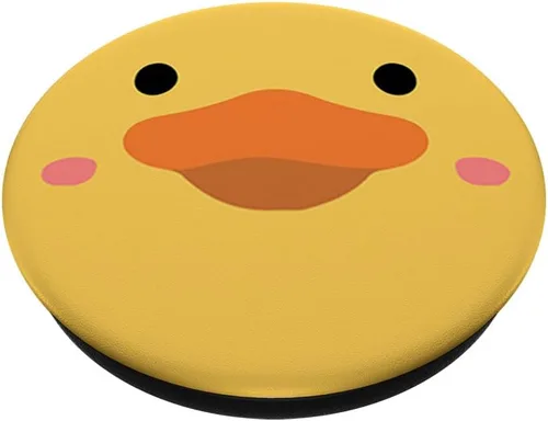 Miniatura 2 de Cara de pato divertido pato amarillo de goma lindo pato PopSockets estándar PopGrip