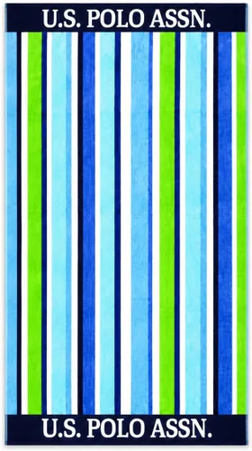 Miniatura 35 de U.S. Polo Assn. Toalla de playa de gran tamaño (40 x 70 pulgadas), diseño náutico a rayas, de lujo, algodón de felpa de calidad de hotel para baño