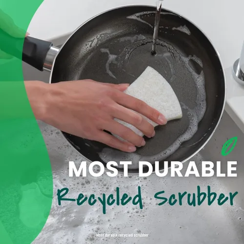 Miniatura 5 de Scotch-Brite Greener Clean - Esponja antiarañazos para limpieza, esponja para lavar platos, limpieza de cocina, rendimiento superior y fabricada