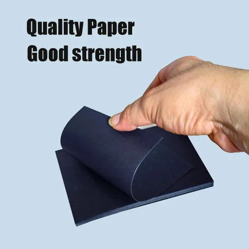 Miniatura 3 de Paquete de 50 unidades de cartulina negra de 4 x 6 pulgadas, papel de 92 lb en blanco, grueso y pesado, para hacer tarjetas de índice, tarjetas