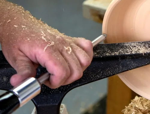 Miniatura 5 de Simple Woodturning Tools Juego de 5 herramientas de torneado de madera de carburo más mango intercambiable (mango azul zafiro), fabricado en Estados