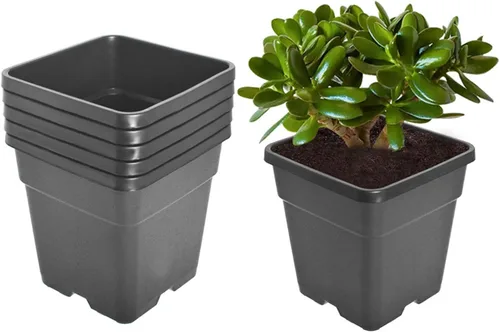 Miniatura 14 de Macetas cuadradas para vivero, macetas de cultivo para plantas de suelo, 0.63 galones, 10
