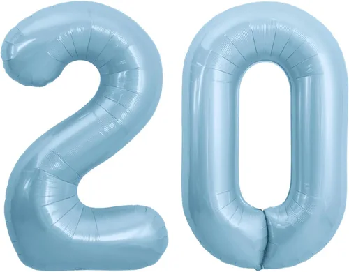 Miniatura 70 de TONIFUL 40 Inch Pastel Blue Number 8 Foil Balloons Large Mylar Foil Digital 8 Balloons for 8th Birthday, Gender Neutral Party, Baby Shower, Oro rosa