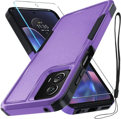 Miniatura 53 de Funda compatible con Moto G 5G 2024, cuerpo completo, resistente, resistente, a prueba de golpes, con correa de cordón, protector de pantalla