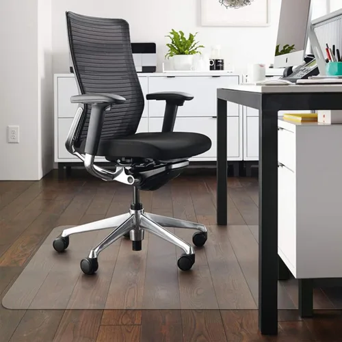 Miniatura 9 de Azadx Tapete para silla de oficina para suelo de madera dura, transparente para un fácil deslizamiento y protección, protector de suelo para debajo