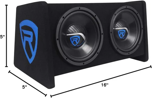 Miniatura 11 de Rockville RV10.2B 1000W de pico/350W RMS Subwoofer de coche de 10" de doble carcasa, amplificador mono Clase A/B, diseño ventilado con puerto