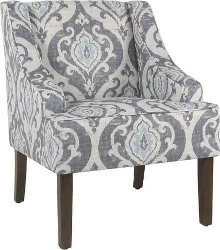 Miniatura 21 de HomePop Swoop - Silla de sala de estar con apoyabrazos, terciopelo gris