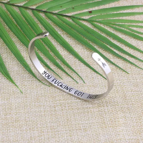 Miniatura 4 de Joycuff - Pulseras inspiradoras para mujer regalo personalizado para mamá pulsera con frase grabada joyas para cumpleaños