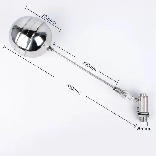 Miniatura 2 de Válvula de bola flotante de acero inoxidable 316 con puerto de 1/2 y 3/4 pulgadas, controlador automático de nivel de agua con rueda ajustable