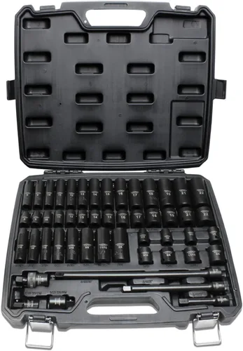 Miniatura 11 de TIGHTSPOT Juego maestro de llaves de impacto de 70 piezas con sistema SAE y métrico de 5/16 pulgadas a 1-1/4 pulgadas, 0.315 in - 0.945 in, enchufes