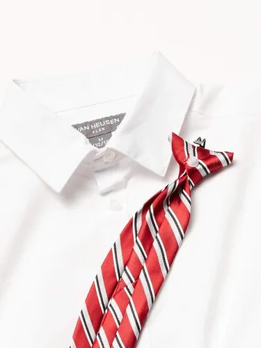 Miniatura 2 de Van Heusen Conjunto de camisa de vestir y corbata con botones y cuello de manga larga para niño