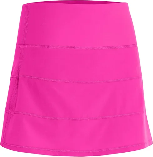 CRZ YOGA Faldas de tenis ligeras de cintura alta para mujer, línea A, para entrenamiento, correr, deportes, golf, con bolsillos