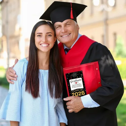 Miniatura 6 de D24TIME Tarjetas de graduación de clase de 2026 para él y ella, regalo de graduación feliz para hijo, hija, graduados de la escuela secundaria