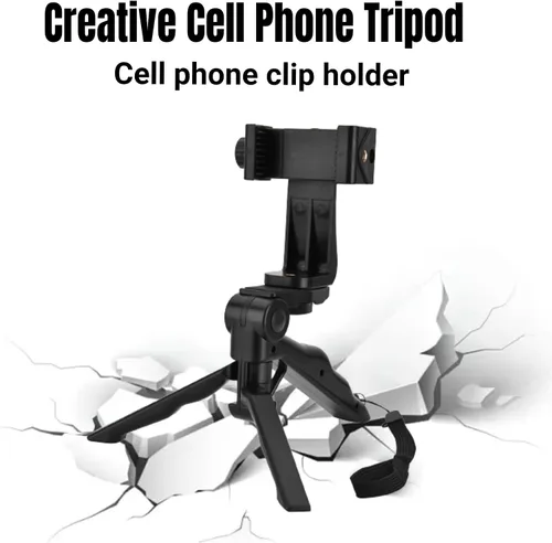 Miniatura 2 de Soporte de clip para teléfono celular, trípode resistente compatible con iPhone, teléfonos inteligentes, para trípode resistente, para trípode