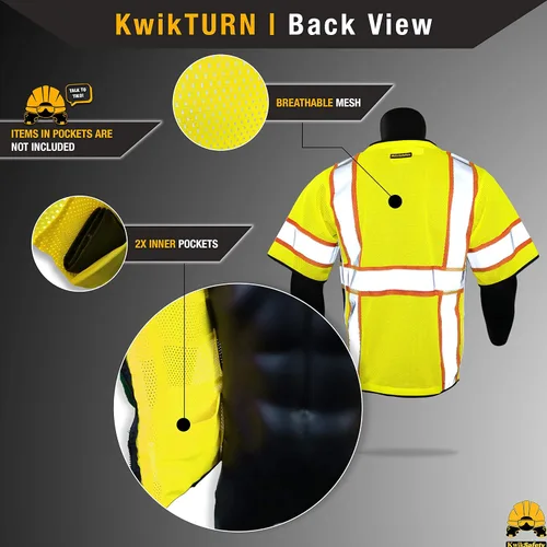 Miniatura 3 de KwikSafety - Charlotte, NC - Men's & Women's Class 3 Safety Vest PPE Hi Vis Reflective ANSI OSHA