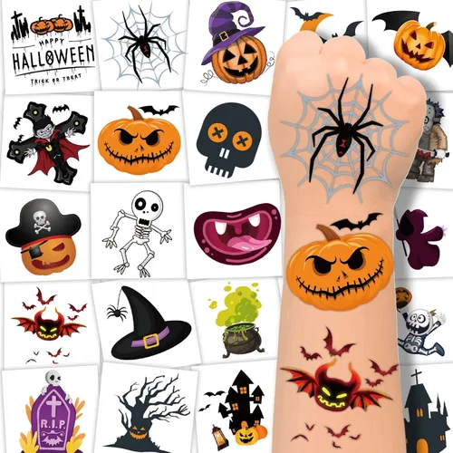 Miniatura 9 de winthrop 240 tatuajes temporales luminosos de Navidad a granel para niños, que brillan en la oscuridad, tatuajes envueltos individualmente, la mejor