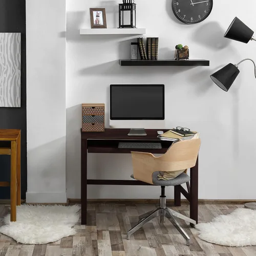 Miniatura 10 de Casual Home Montego - Escritorio plegable con bandeja extraíble, color espresso