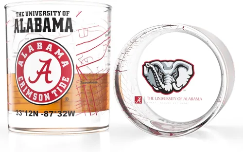 Miniatura 39 de Greenline Goods – Vasos de Whiskey de la Universidad Estatal de Michigan Spartans (Set de 2), 10 oz – Logo de Color Completo + Mapa del Campus
