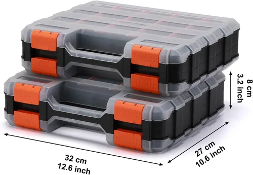 Miniatura 7 de EMENTOL Organizador de herramientas de doble cara con polímero resistente a los impactos y separadores de plástico extraíbles personalizables