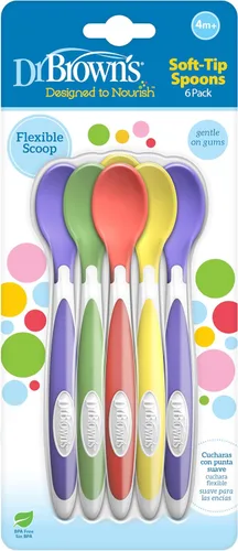 Miniatura 3 de Dr. Brown's cucharas para niños pequeños con punta suave, paquete de 6, multicolor