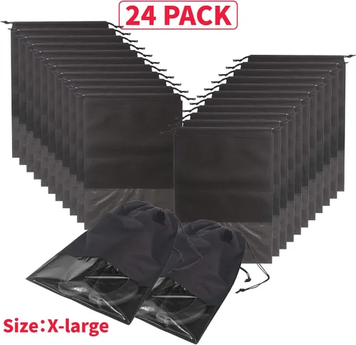 Miniatura 7 de 24 bolsas de viaje para zapatos no tejidas con cuerda para hombres y mujeres, grandes organizadores de bolsas de almacenamiento para zapatos
