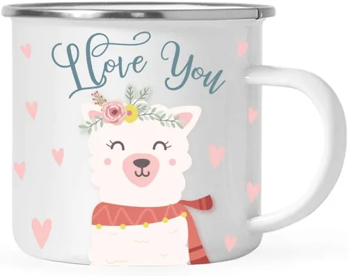 Miniatura 9 de Andaz Press Taza de café de acero inoxidable con temática de alpaca de 11 onzas, regalo de broma, colorido gráfico de llama bohemio, 1 paquete, taza