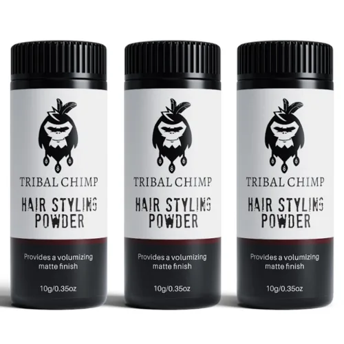 Tribal Chimp Polvo para peinar el cabello, voluminizador de cabello invisible durante todo el día y polvo de textura para hombres y mujeres, polvo