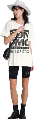 Miniatura 3 de Camiseta de manga corta para mujer, de gran tamaño, recto, ajuste relajado, camiseta de manga corta