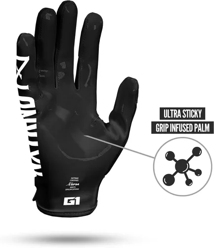 Miniatura 2 de Nxtrnd G1 Pro - Guantes de fútbol americano para hombre, guantes de receptor pegajosos para adultos