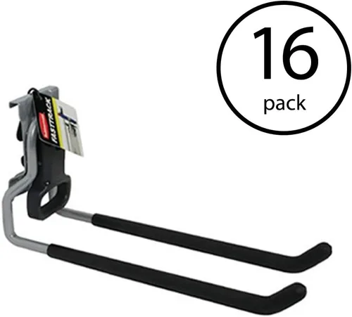 Miniatura 2 de Rubbermaid Fast Track - Gancho múltiple para almacenamiento de garaje montado en la pared (paquete de 16)