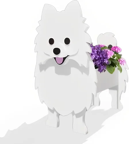 Miniatura 43 de Macetero de flores para perros, regalos para mujeres, bonitas macetas de PVC para perros, macetas para interiores y exteriores, maceta de jardín