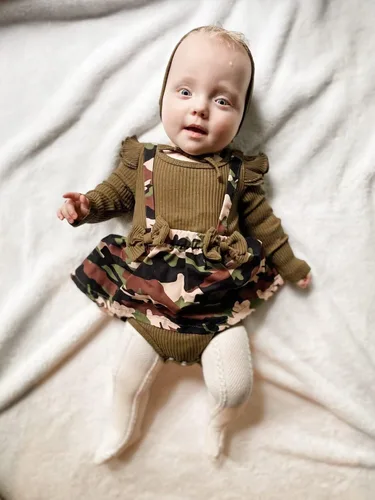 Miniatura 150 de Unutiylo Ropa de bebé recién nacida prematura con tirantes, traje de otoño e invierno, traje de manga larga con volantes