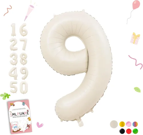 Miniatura 200 de Globos de números de 40 pulgadas del 0 al 9 dorados grandes del número 0, globos digitales para suministros de decoración de celebración de fiesta