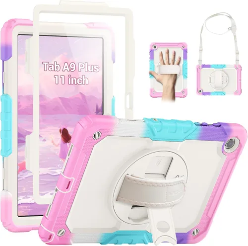 Miniatura 14 de SEYMAC Funda para Samsung Galaxy Tab A9+/ A9 Plus Funda de 11 pulgadas 2023 (SM-X210/X216/X218), de servicio pesado resistente a prueba de golpes