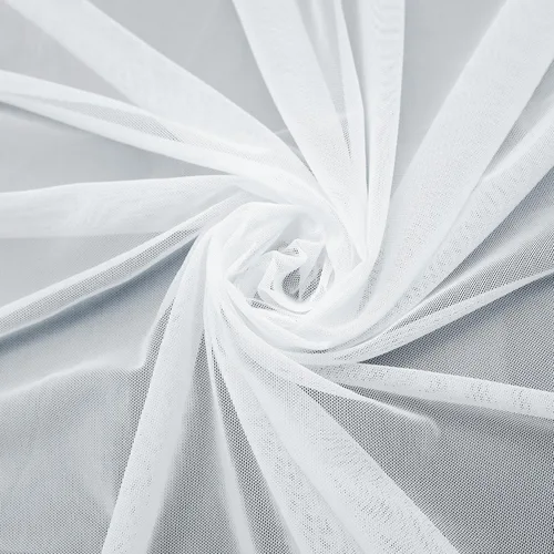 Miniatura 9 de Tela de malla elástica en 4 direcciones, malla de potencia de 5 yardas de largo, 60 pulgadas de ancho, ligera transparente (blanco hueso)