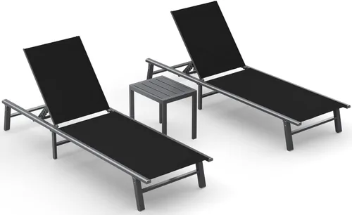 Miniatura 62 de Tumbona de Aluminio para Exteriores - Silla de Descanso Plegable y de Montaje Libre para Exteriores con 5 Respaldos Ajustables, Silla de Patio
