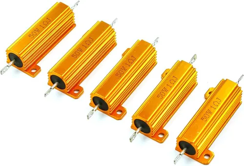 Miniatura 9 de RX24 50 W 4 Ohm Resistor Caja de aluminio Wirewound chasis montado -4pcs