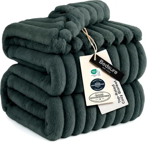 Miniatura 55 de Bedsure GentleSoft - Manta de forro polar azul para sofá, mantas suaves y acogedoras para mujer, lindas mantas pequeñas para niñas, azul claro, 108