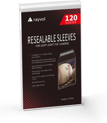 Fundas de Carga Superior - Bolsas de Equipo Resellables para Portadores de Tarjetas Toploader de 180-200PT (120 piezas)